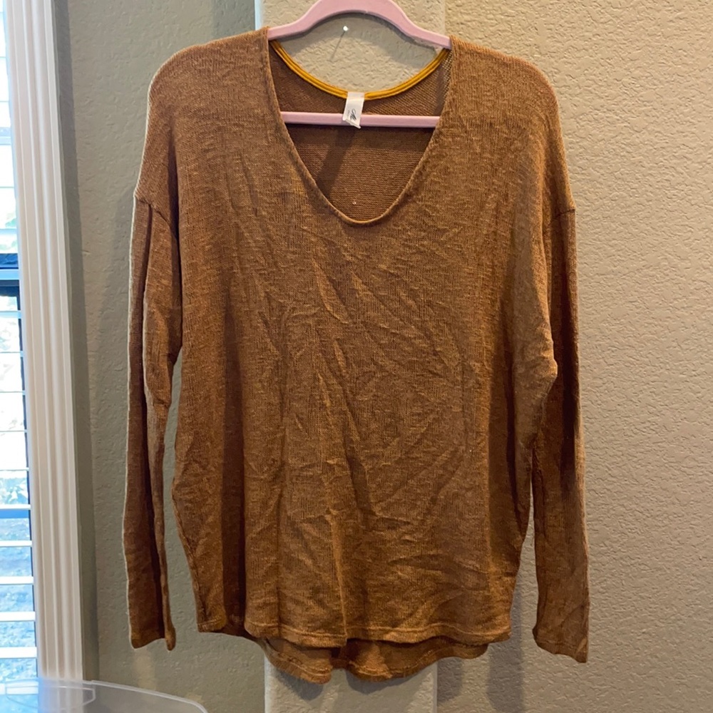 Mahina Mustard colored long sleeve top